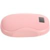 Amosfun Scaldamani Ricaricabile USB Mini 2 in 1 con Display Digitale | ABS Rosa, Design Compatto e Leggero, per Viaggio e Campeggio, Adatto a Uomo e Donna