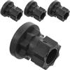 Toyvian 4 Pezzi Base di Montaggio per Kayak in Plastica Nera Adattatore | Diametri Foro 0, 3 e 0, 5 Pollici, Connessione Sicura, Uso Outdoor, per Canoe e Dispositivi