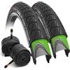 Fincci 26x2.10 54-559 Copertone Slick Pieghevole 30TPI per Bici MTB | Copertoni Bici 26 26x2.125 con Battistrada Slick e Pressione 40-60 PSI per una Guida Scorrevole su Asfalto - Set da 2