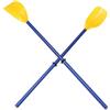 DEEPCRAFF Pagaia Kayak Smontabile in PP per Canoa e Barca Gonfiabile | Pieghevole e Regolabile in Lunghezza, Assemblabile in Coppia o Doppia, Superficie Liscia Blu