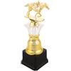 MERRYHAPY Coppa Equestre con Statua di Cavallo, Base Rinforzata Nera | Plastica Resistente, Sezione per Incisione, per Premiazioni di Club e Campionati di Squadra