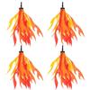 Gatuida 4 Nastri Decorativi a Forma di Fiamma per Bicicletta, Nappe per | Nappe per manubrio da ciclismo, nastri per bici senza pedali aggiungono divertimento, migliorano l'attrattiva della