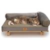 Ferplast Cuccia Cani e Gatti in Legno Certificato FSC® con Cuscino Morbido, Stile, Comfort e Durevolezza, 63 x 40 x h 24 cm.