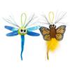 Catstages Dental Flutter Bug 2 Pack Cat Toy with Catnip, Butterfly & Firefly