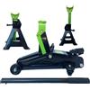 oxford/38 Cric sollevatore 2.5T idraulico a carrello + 2 cavalletti per auto 2500KG