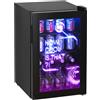 HCK Frigorifero per bevande Cyberpunk da 70 l | Con telecomando per luce RGB