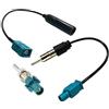 TASSFROO Adattatore Antenna Autoradio con Amplificatore, Splitter DAB, Cavo Antenna per Veicoli, Connettore Radio Auto
