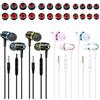 ViiRou 4 paia di cuffie in-ear con cancellazione del rumore per iPad, smartphone | Con microfono e controllo del volume, isolamento acustico, auricolari bassi profondi con 12 paia di tappi per le orecchie di