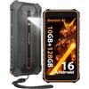 Ulefone Rugking 2 Pro Rugged Smartphone 10GB+128GB/2TB, Android 16 Telefono Indistruttibile 5.45 HD+ Vetro Corning Gorilla, 4550mAh Caricabatterie per sedili/4G Cellulare 3 Slot/NFC/OTG/GPS/Gemini AI