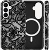 Yoedge Magnetica Cover per Samsung Galaxy S23 5G Fiori Pizzo, Aesthetic Nero Lace Moda Motivo, Compatibile con MagSafe Silicone Custodia per Ragazza Donne, Case per Samsung S23 5G 6,1, Vintage