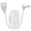 LANMINGLEL Corto Cavo di prolunga spina europea con interruttore, Blanc,europea Cavo,2 x 0,75 mm², 2,5 A, 250 V, per TV, computer, monitor, proiettore (Blanc 90 gradi, 50, Centimetri)