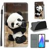 SIENIANLINE Cover per Xiaomi Redmi Note 8T custodia portafoglio Panda carino | Chiusura magnetica, Scomparti carte, Funzione supporto, Pelle PU flip cover per Redmi Note 8T