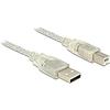 DELOCK 83896 CABLE USB 5 M 2.0 USB A USB B TRANSPARENTE
