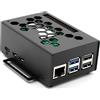 KKSB Cases KKSB Raspberry Pi 5 M.2 Custodia Industriale - Custodia in Acciaio Compatibile con NVMe & AI Cappelli, Raffreddatore ufficiale Raspberry Pi, VESA 75