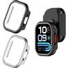 Generic 2 custodie glitterate con diamanti per Redmi Watch 6 Active | Custodia rigida in policarbonato per smartwatch da donna e ragazza