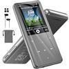 RUIZU 64GB Lettore MP3 Bluetooth 5.3, Schermo da 2,4, Tasti Touch | Espandibile fino a 128GB, 45 ore di riproduzione, altoparlante integrato, suono Hi-Fi, radio FM e registratore vocale