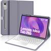FOGARI Per Lenovo Idea Tab Pro 2025 12.7 Pollici Cover Tastiera | Custodia Tastiera Bluetooth Rimovibile con Touchpad per Ufficio/Studio/Scrittura, Keyboard Wireless Portatile, Viola