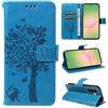Zicgxin Cover per Galaxy A57 5G, Custodia a Libro Portafoglio Antiurto | similpelle, motivo retrò gatto e fiori in rilievo, chiusura magnetica, slot carte, supporto, antigraffi