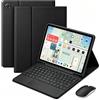 QYiiD Custodia Tastiera per Galaxy Tab A11/A9 8.7 Pollici (2026/2024), Trackpad Multi-Touch, Italiano QWERTY Tastiera Blutooth Rimovibile con Mouse Blutooth 2,4G，Nero