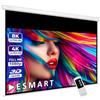 ESMART Professional MIMOTO schermo motorizzato L totale 360 cm, telo bianco | Area di proiezione 323 × 202 cm, formato 16:10, telo bianco per home cinema e presentazioni, telecomando incluso