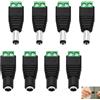 Telaryn Set di 8 connettori DC 5,5 mm x 2,1 mm, spina DC maschio e femmina 12 V, spina DC maschio e femmina 12 V, connettore di alimentazione DC morsettiera 2 pin, adattatore jack DC 12 V 36 V 10 A