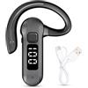 TICFOX Cuffie Singole, Auricolare Bluetooth Singolo Cuffie Bluetooth 5.3 | Wireless Cuffia Bluetooth Mono con Display di Alimentazione a LED e Controllo Vocale, per Guida/Ufficio, Nero