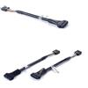 Hoite Cavo dati da USB3.0 a USB2.0, connettore femmina da 20 pin a maschio da 9 pin, linea bus, guaina in PVC nero da 15 cm per adattatore PCIe per scheda madre