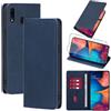 Vauki Cover per Samsung Galaxy A20e con 1 Vetro Temperato Custodia in Pelle PU Slot Schede Flip TPU Silicone Case Supporto Stand Magnetica Antiurto Caso per Samsung Galaxy A20e 5.8,Blu