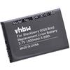 vhbw batteria compatibile con Blackberry 9030 Bold, 9220 Bold, 9700 Bold cellulare, Smartphone, telefono PDA Notepad Tablet (1500mAh, 3,7V, Li-Ion)