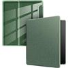 YoungWin Custodia trasparente per Kindle Oasis 3a generazione 2019 da 7 pollici (modello NO. S8IN4O) - Cover flessibile in morbido TPU trasparente, guscio protettivo sottile e anti-ingiallimento, verde scuro