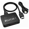 DAHAIHLAN Splitter HDMI 1 in 2 Out, Sdoppiatore HDMI per 2 Monitor Contemporaneamente | Full 4K/3D/1080P per Hdtv, Xbox, PS4/PS3, Blu-Ray, Fire TV Stick