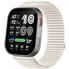 GIOPUEY Cinturini Compatibile con Amazfit Bip Max, Nylon Traspirante Sport Loop Cinturino in Morbido Nylon Intrecciato Strap Band - Beige