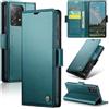 Idhiem Flip Libro Wallet Cover per Samsung Galaxy A52s 5G/A52 5G&4G, Verde | Pelle PU Premium, Custodia Portafoglio Flip Libro, Blocco RFID, Slot per Carte, Antiurto Wallet Cover, Funzione Supporto