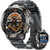 LIGEMI EF21-B Orologio Smart Militare Uomo 1,43 AMOLED | Batteria 800mAh, IP68, Chiamate Bluetooth, 120+ Modalità Sport, Frequenza Cardiaca & Ossigeno nel Sangue