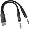 zoyuzan Jack USB C Adattatore a 3,5 mm per iPhone 17 16 15 Pro Max Cable Cuffie Audio Doppio Cavo PC DAC Tipo C Ausiliario per Apple Auricolare Microfono Compatibile con Samsung Galaxy S26 S25 Ultra