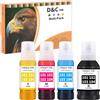D&C Inchiostro 104 102 compatibile con Epson 104 103 102 101 per EcoTank ET-4850 ET-2850 ET-2820 ET-2876 ET-4750 ET-3850 ET-4800 ET-1810 ET-15000 ET-2870 ET-2856 ET-2720 ET-2810