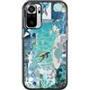 Yoedge Collage Cover per Xiaomi Redmi Note 10 Pro 4G, Aesthetic Oceano Motivo Estivi Tartaruga Disegni per Donne Ragazze Regalo, Trasparente Silicone Custodia Case per Redmi Note 10 Pro 6,67,Summer
