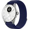 GIOPUEY 20mm Cinturini Compatibile con Withings ScanWatch 2 42mm/Nova 42mm, Nylon Traspirante Sport Loop Cinturino in Morbido Nylon Intrecciato Strap Band - Darkblue
