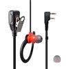 HYSHIKRA Auricolare leggero per walkie talkie a 2 pin con microfono e PTT | compatibile con Baofeng UV-5R Retevis Kenwood Quansheng e radios