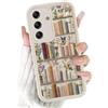Saqmkil Cover per Samsung Galaxy S26 5G, Aesthetic Fiori Disegni Libreria Vintage Collage Ragazze Custodia, Morbida Silicone Sottile TPU Bumper Antiurto Protettiva Case per Samsung S26 6,3, Beige