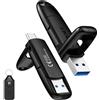 Eaget Chiavetta USB C da 512GB, Dual Drive Type-C e USB-A, flash drive a stato solido, fino a 400 MB/s ad alta velocità, design in metallo, SSD esterno portatile per iPhone 15/16/17, Android, laptop