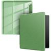 YoungWin Custodia trasparente per Kindle Oasis 3a generazione 2019 da 7 pollici (modello NO. S8IN4O) - Cover flessibile in morbido TPU trasparente, guscio protettivo sottile e anti-ingiallimento, verde chiaro