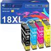Tito-Express EcoSerie Tito-Express - Cartucce per stampante compatibili con Epson 18XL Expression Home XP-102 XP-202 XP-205 XP-215 XP-225 XP-302 XP-305 XP-312 XP-315 XP-322 XP-325 XP-412 XP-415 XP-422 XP-425 4-Pack