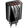 Generico Caricatore USB C a Muro - Blocco Ricaricabatterie Multiuso Rapido | per Telefono da Viaggio Casa Auto Ufficio Computer Portatili Famiglia