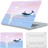 HLAAJJX Custodia Compatibile con MacBook Air 13 2010-2017 (A1369/A1466) | Cover Rigid Protettivo Guscio Rigido Case in Plastica per MacBook Air da 13,3 pollici, Balena & Ragazza
