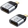Powice Adattatore da USB C a HDMI 2.0, 4K@60Hz HDMI femmina a USB C maschio per MacBook, iPad Pro, Samsung Galaxy, Steam Deck, per laptop, smartphone, monitor, TV