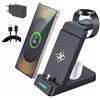 suonee Stazione di ricarica rapida 3 in 1 per Samsung Galaxy S25/S24/S23/S22/21/20/Note20/10, Galaxy Watch Ultra 8/7/6/5/4 (Black)