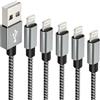 MPATIBY IDISON Cavo iPhone 5 Pezzi, 2M 2M 1m 3m,USB A to Lightning MFi Nylon
