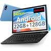 ZIOVO Tablet Android 14 Tablet 10 Pollici, 22GB RAM + 128GB ROM (TF 1TB), 5G WiFi Tablet, Widevine L1/ Octa-Core/ 8000mAh/ Corpo Metallico/ 8+5MP/ Supporto Netflix, 2 in 1 Tablet con Tastiera e Mouse- Blu