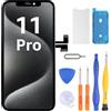 LL TRADER Schermo per iPhone 11 Pro LCD 5,8'' e Kit di Riparazione A | Display FHD con 3D Touch e Digitalizzatore, Dotato di Nastro Adesivo Impermeabile e Pellicola Protettiva